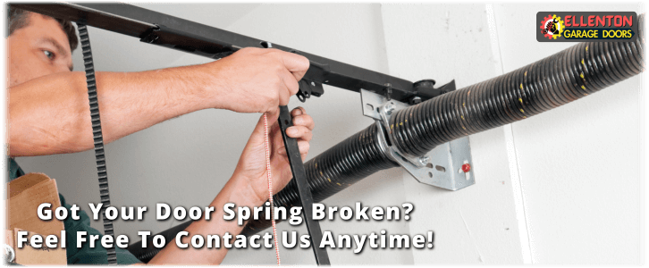 Broken Garage Door Spring Ellenton FL